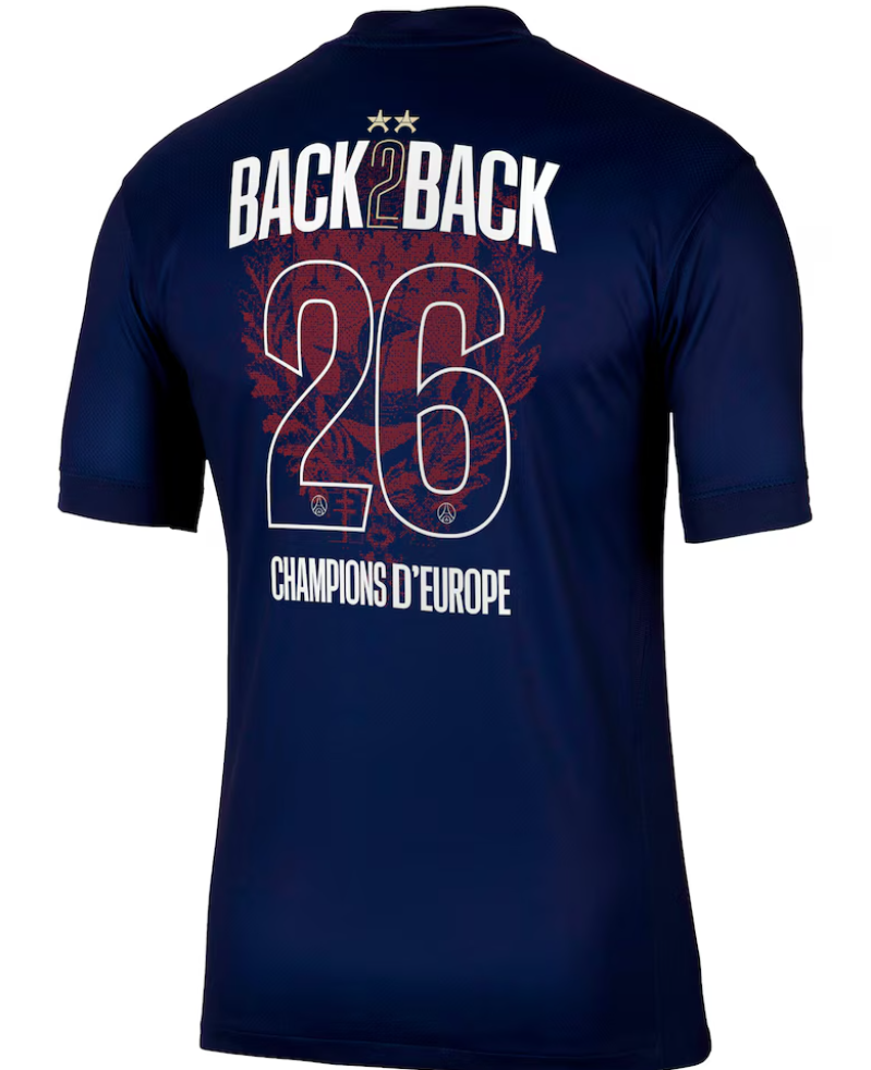 Maillot Domicile PSG 25/26 - Flocage Champions of Europe - 26